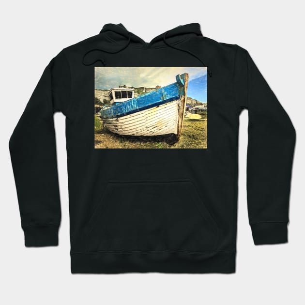 Neglected Fishing Boat Art Hoodie by IanWL